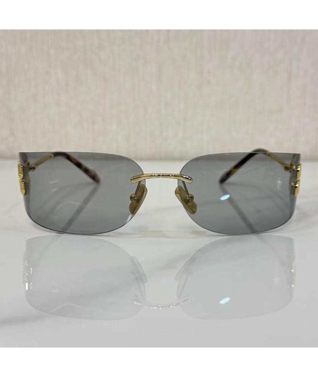 MIU MIU Серые металлические солнцезащитные очки, фото 4