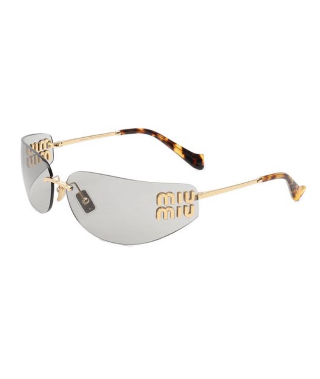MIU MIU Серые металлические солнцезащитные очки, фото 1