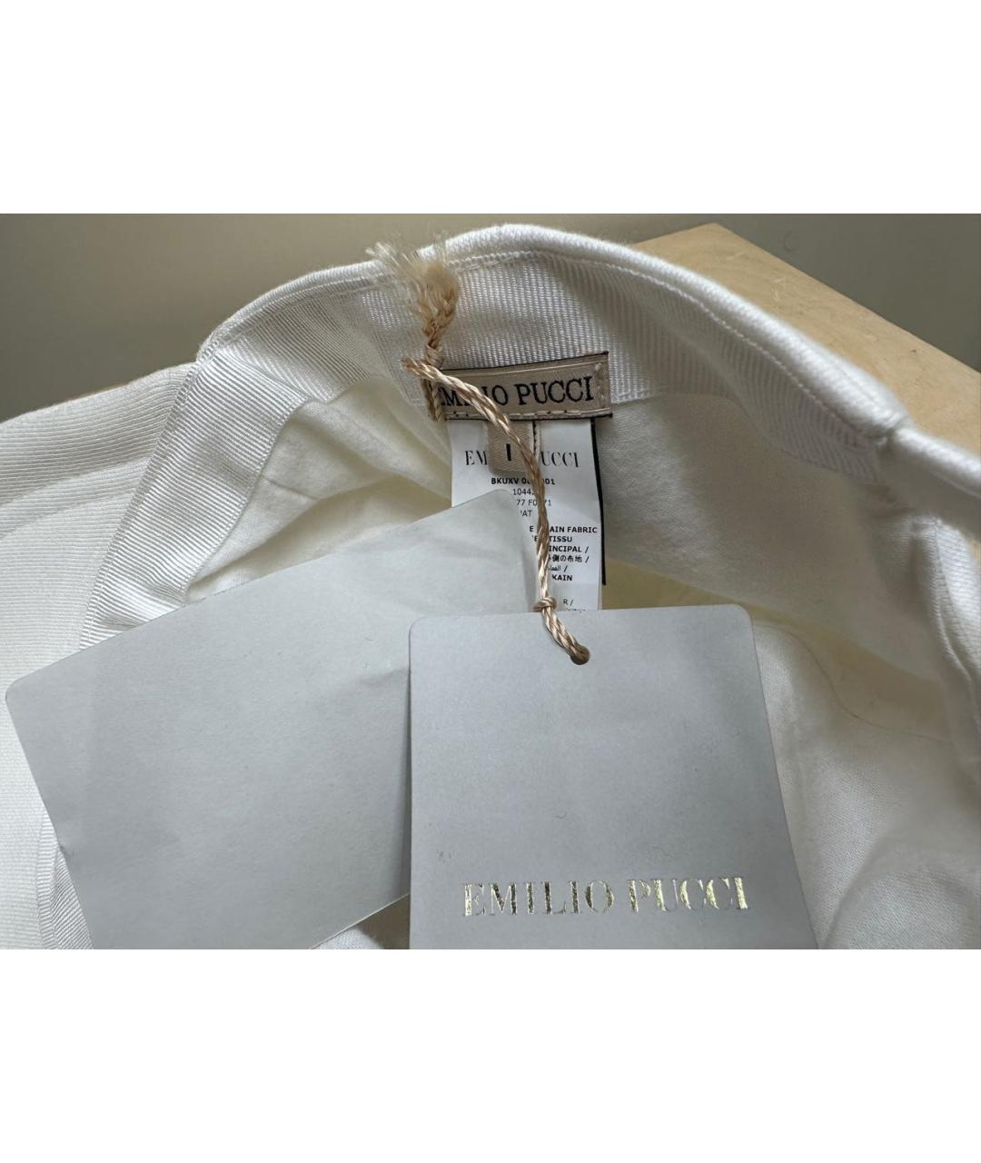 EMILIO PUCCI Белая хлопковая кепка, фото 8