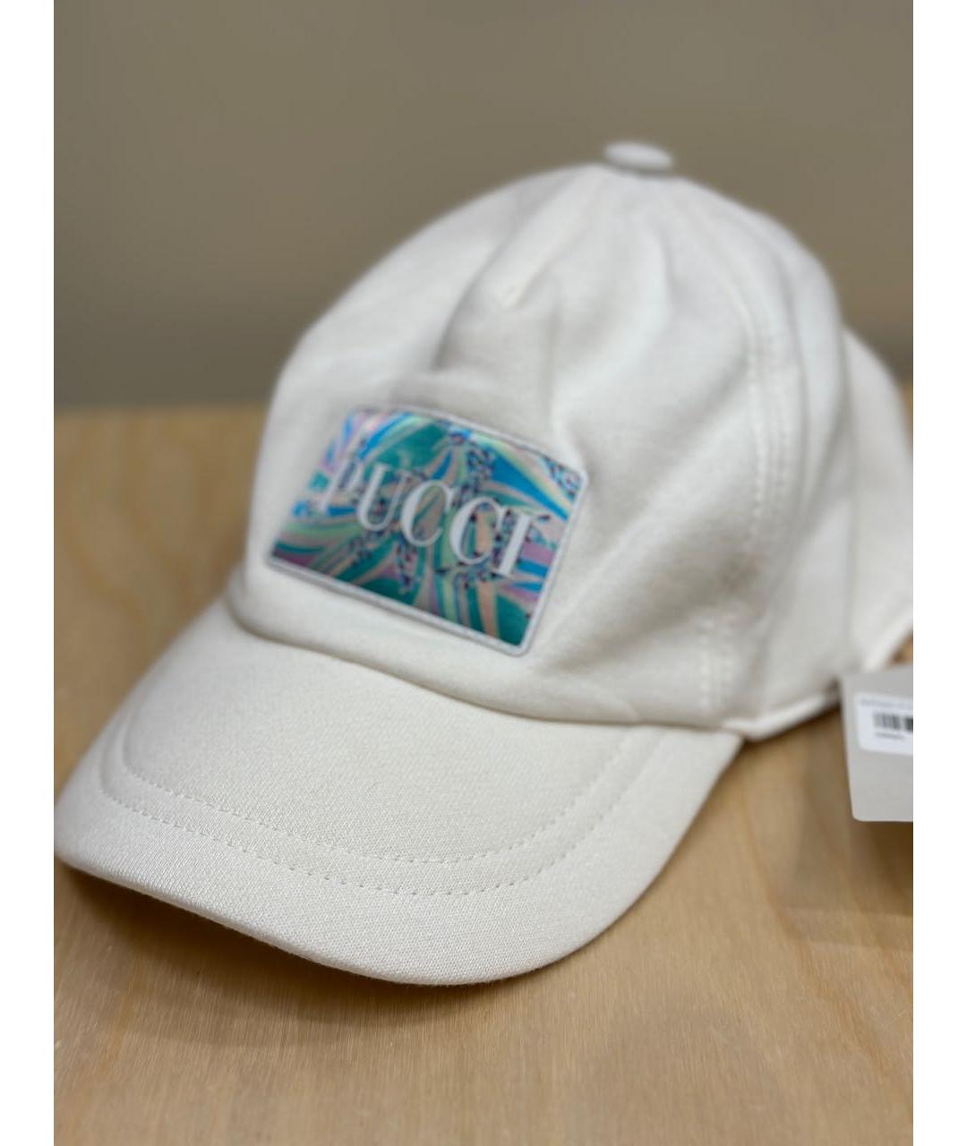 EMILIO PUCCI Белая хлопковая кепка, фото 3