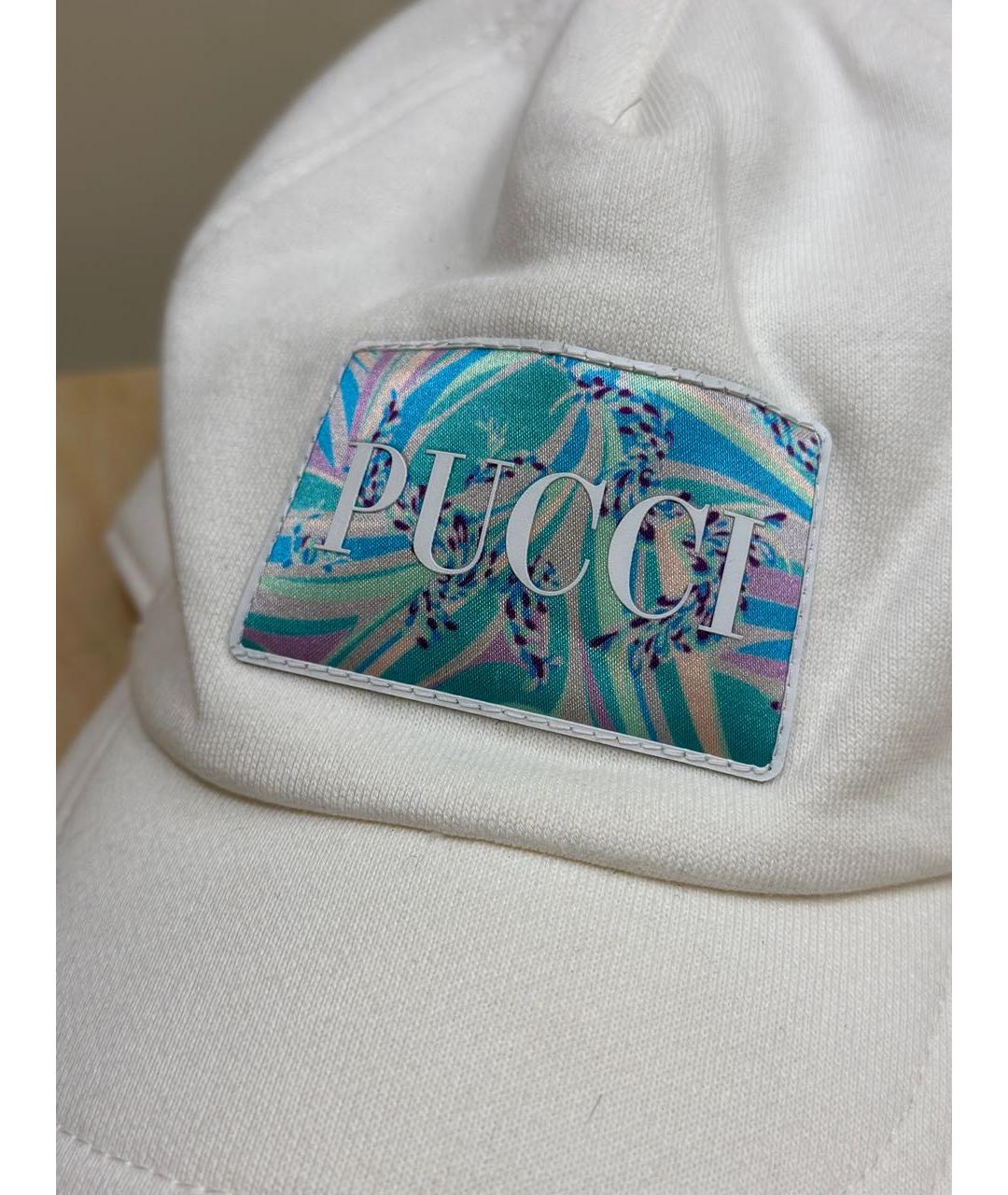 EMILIO PUCCI Белая хлопковая кепка, фото 4