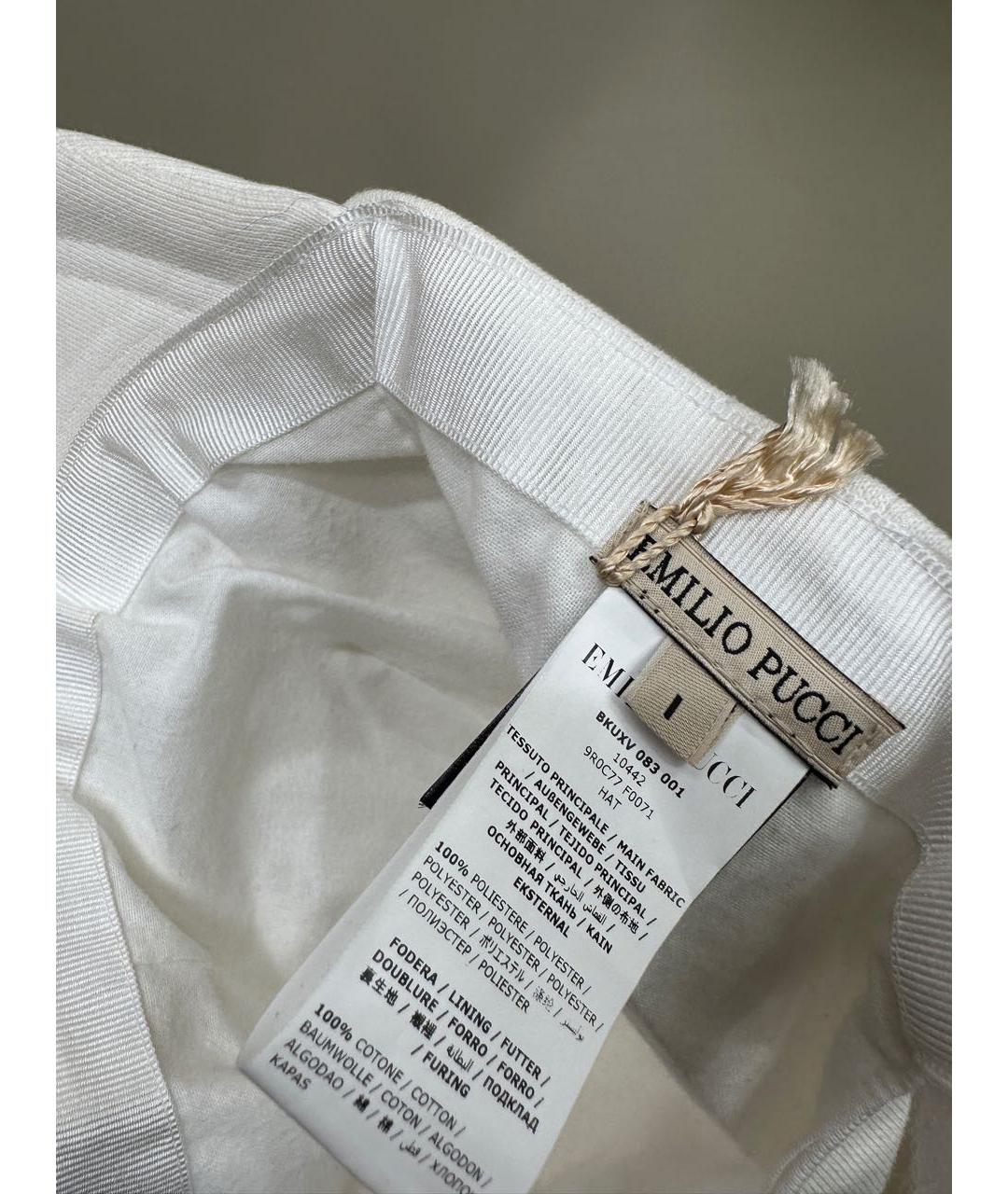 EMILIO PUCCI Белая хлопковая кепка, фото 5