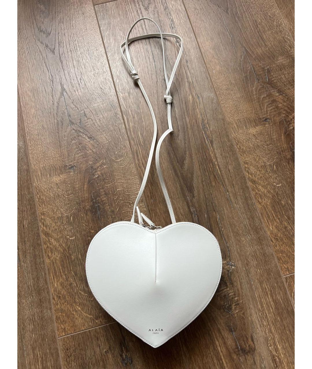 ALAIA Белая кожаная сумка через плечо, фото 9