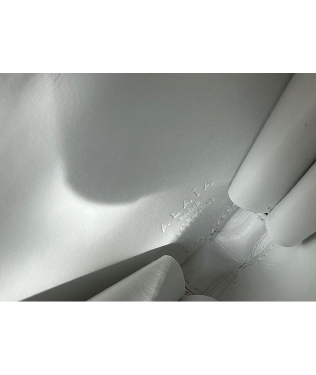 ALAIA Белая кожаная сумка через плечо, фото 5