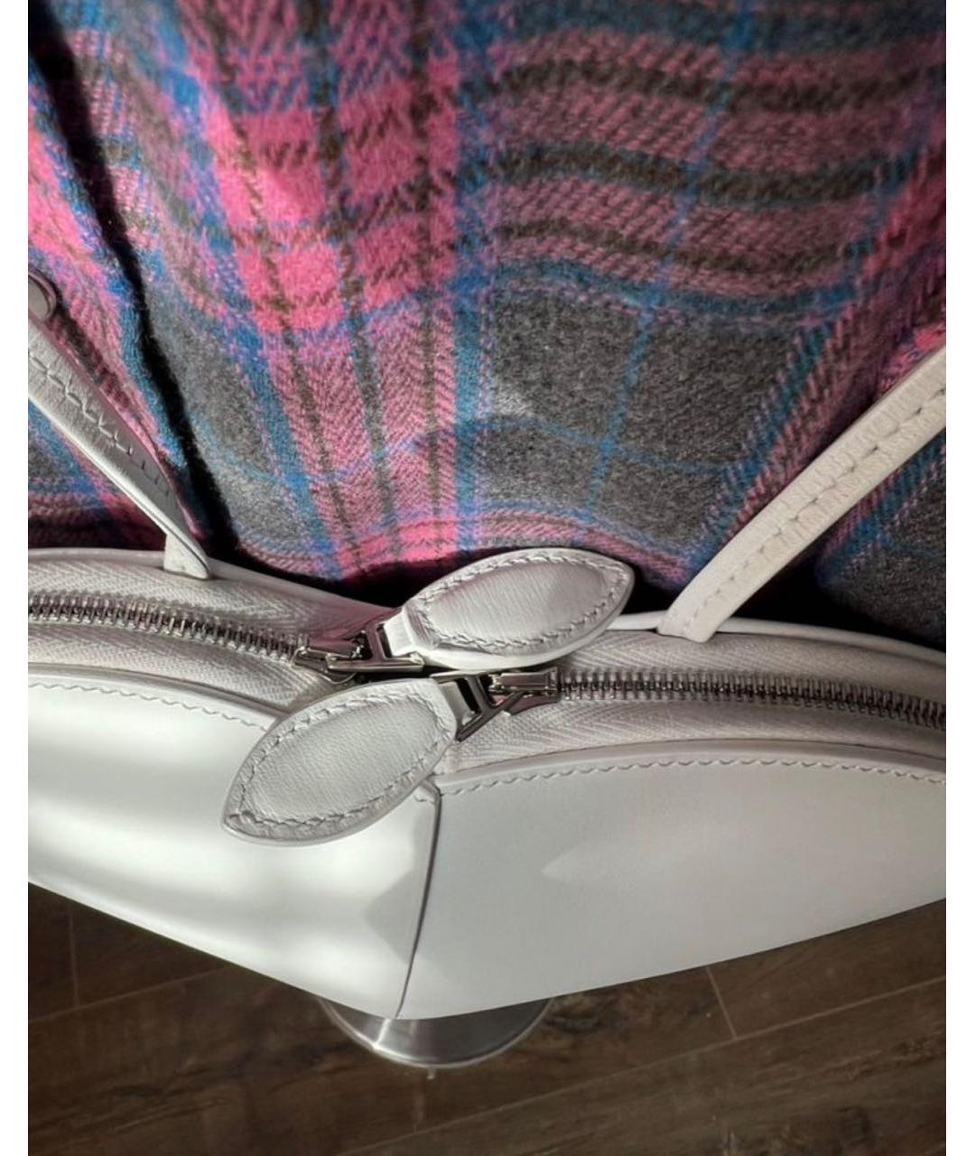 ALAIA Белая кожаная сумка через плечо, фото 6