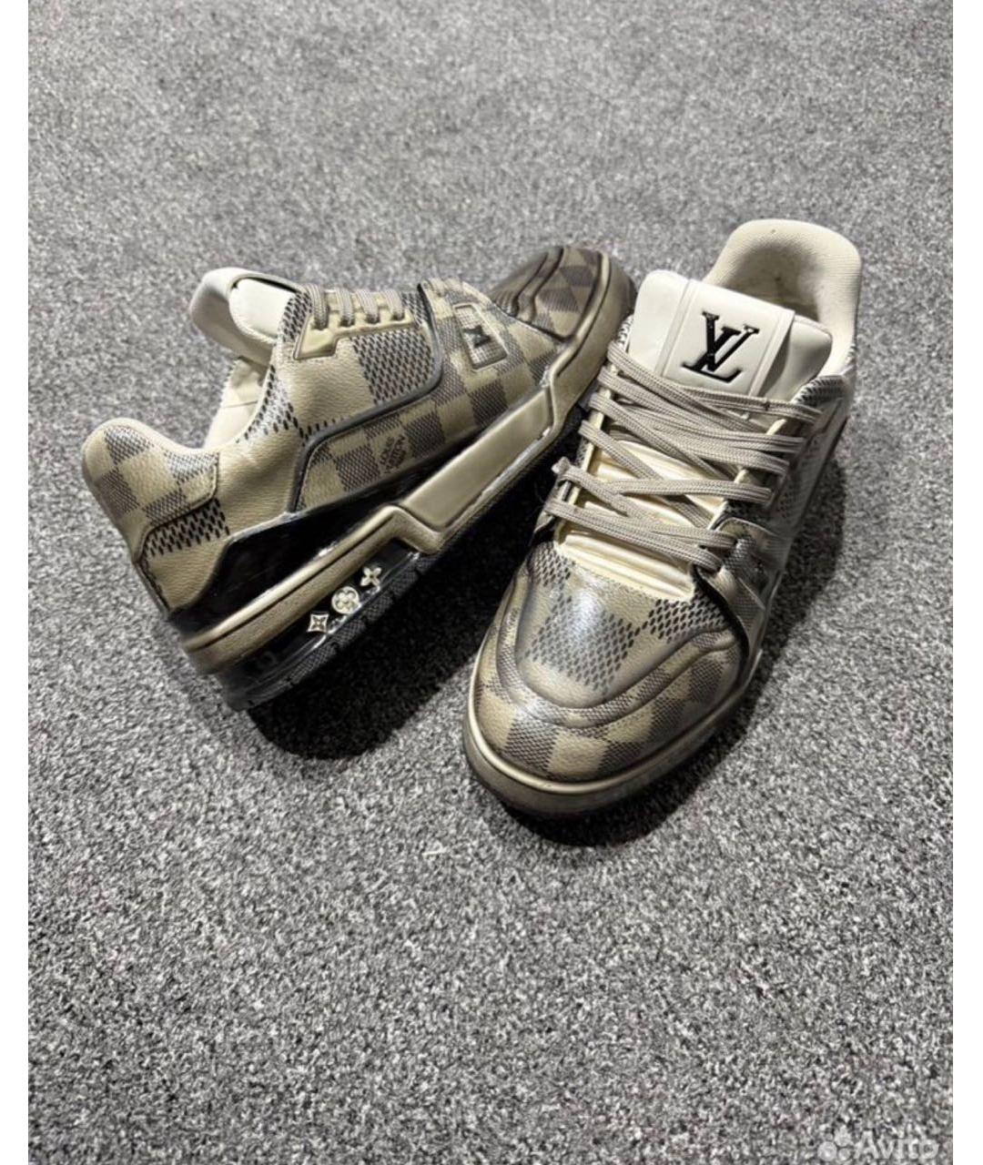 LOUIS VUITTON Коричневые резиновые низкие ботинки, фото 2