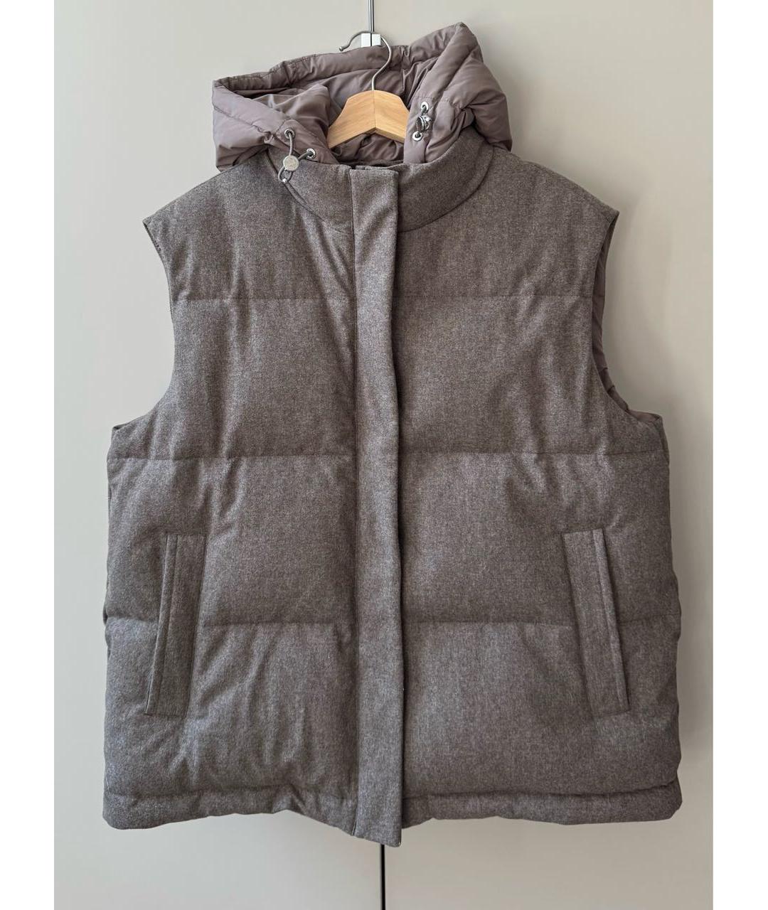 12 STOREEZ Коричневый шерстяной жилет, фото 4