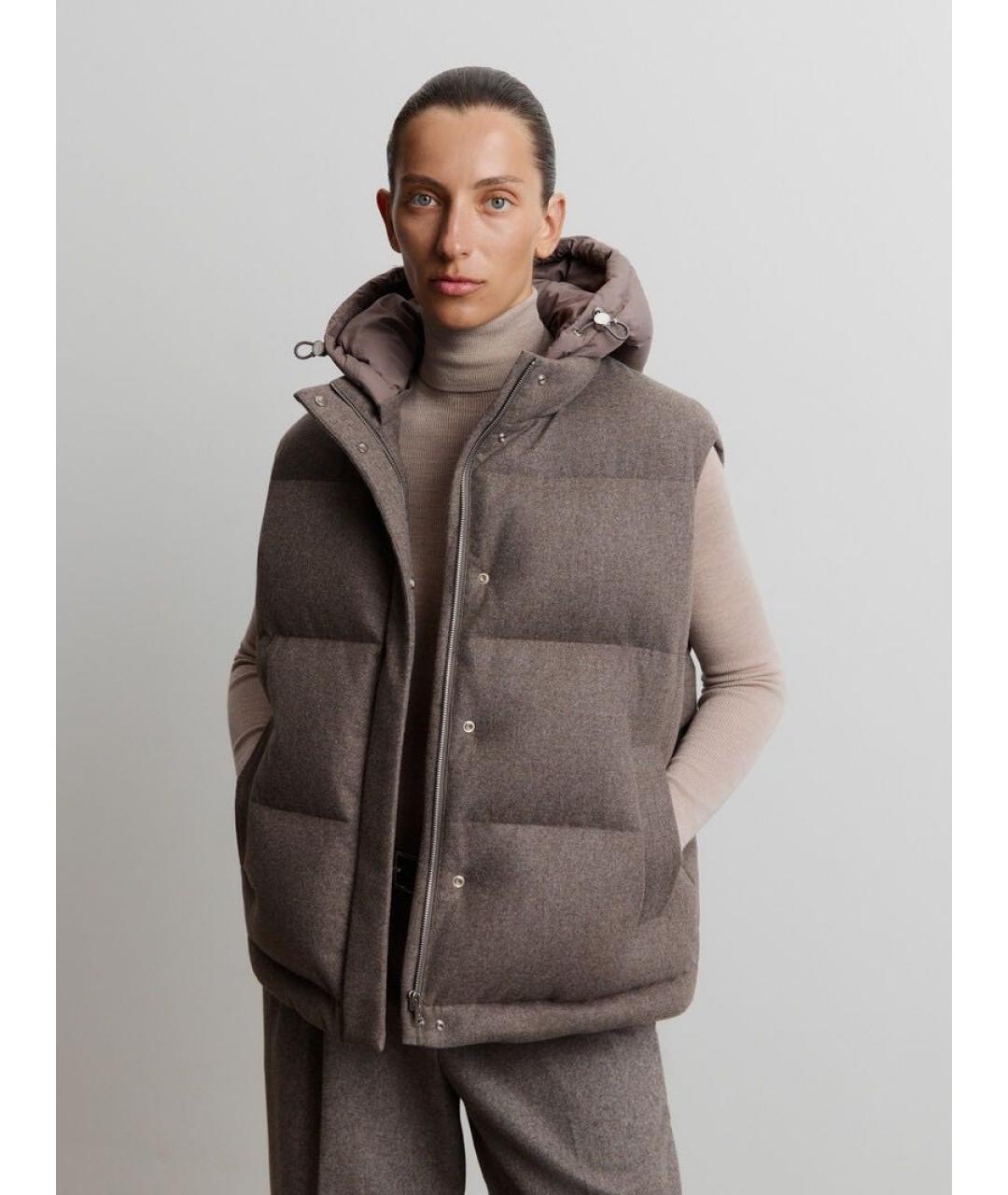 12 STOREEZ Коричневый шерстяной жилет, фото 2