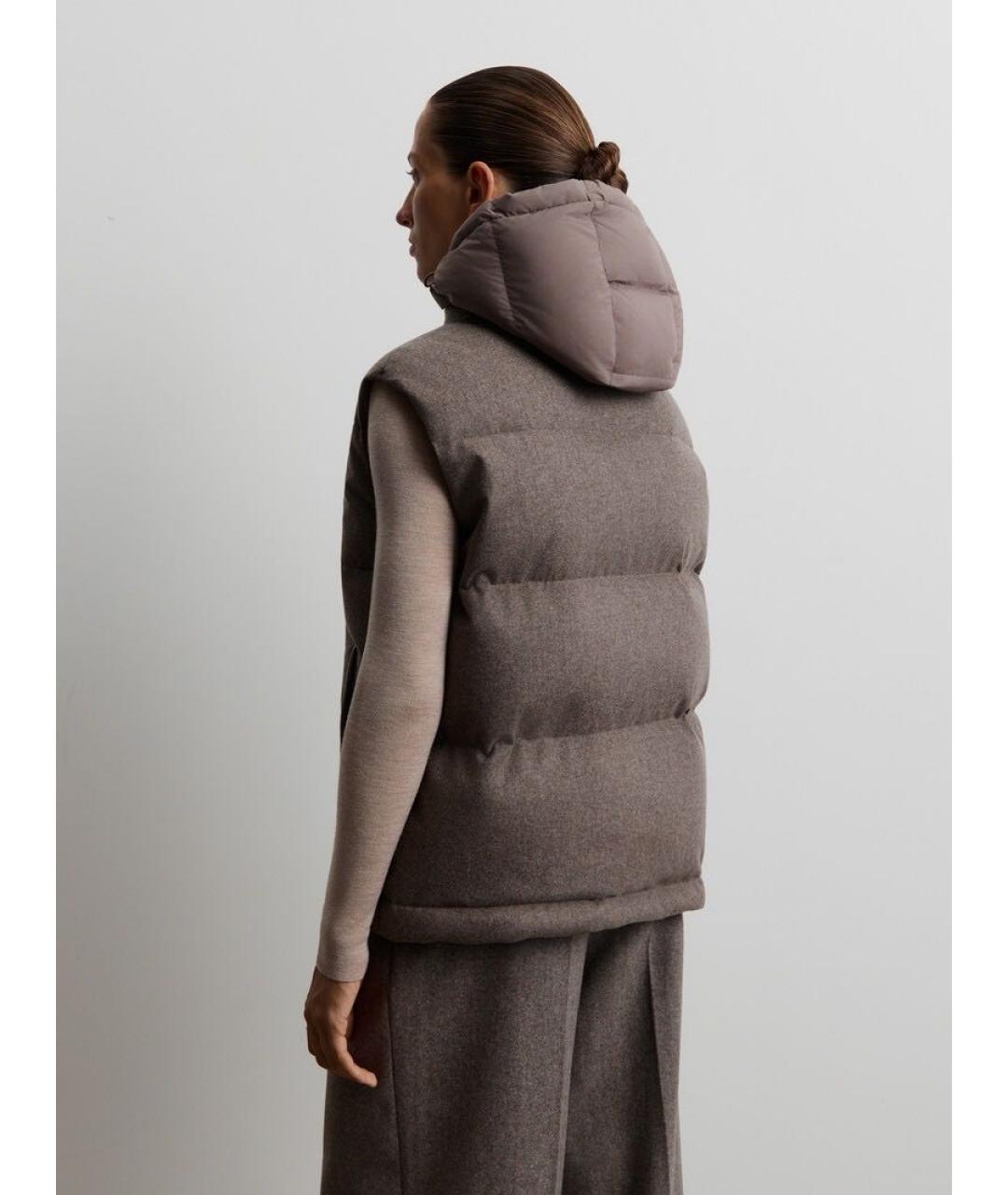 12 STOREEZ Коричневый шерстяной жилет, фото 3