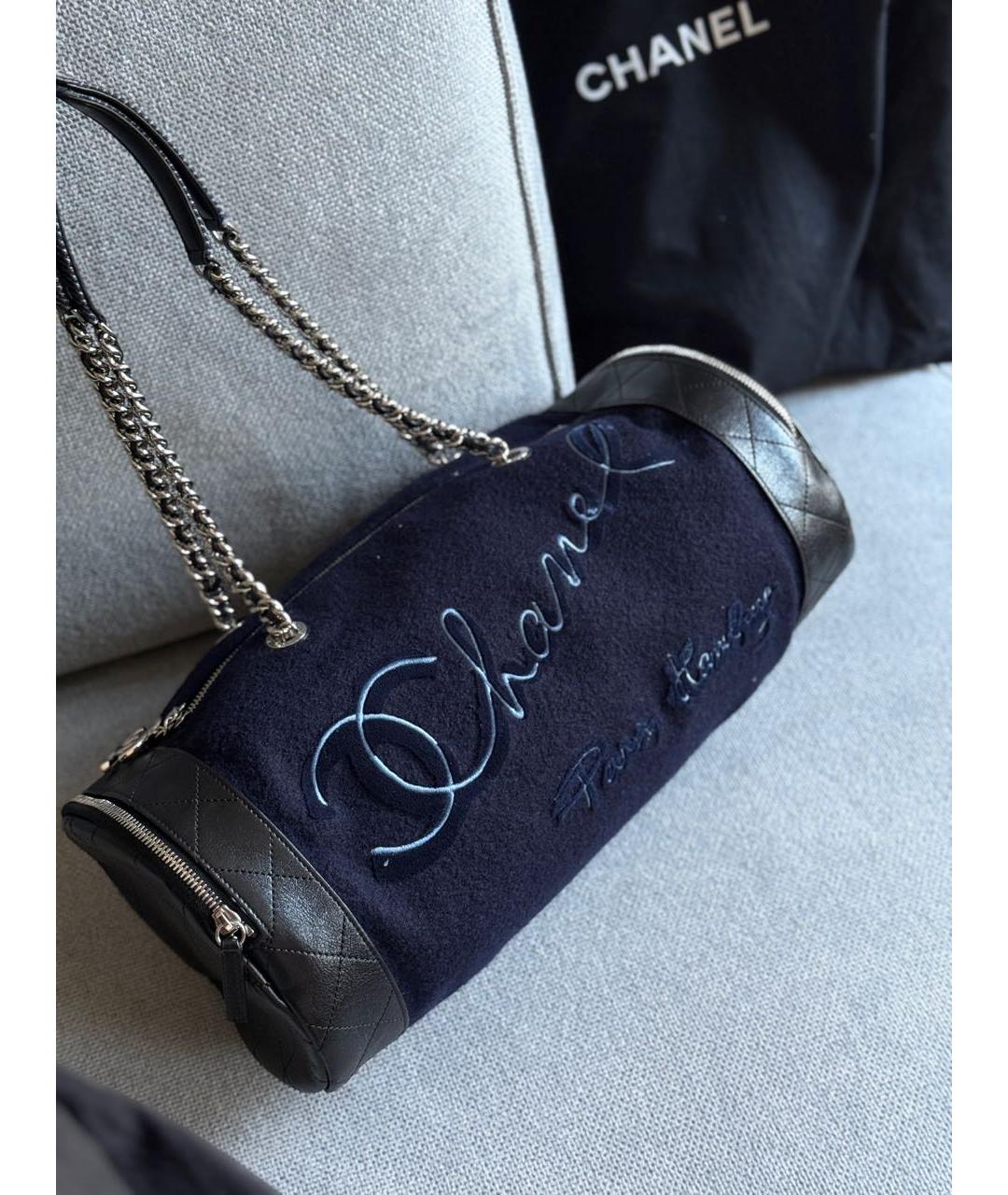 CHANEL Темно-синяя сумка через плечо, фото 2