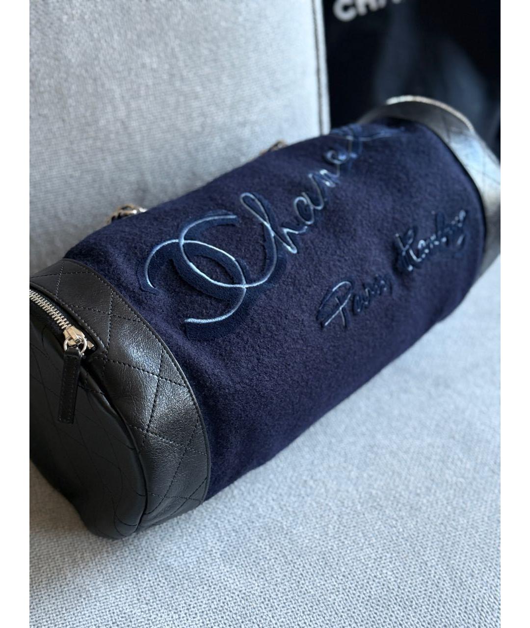 CHANEL Темно-синяя сумка через плечо, фото 3