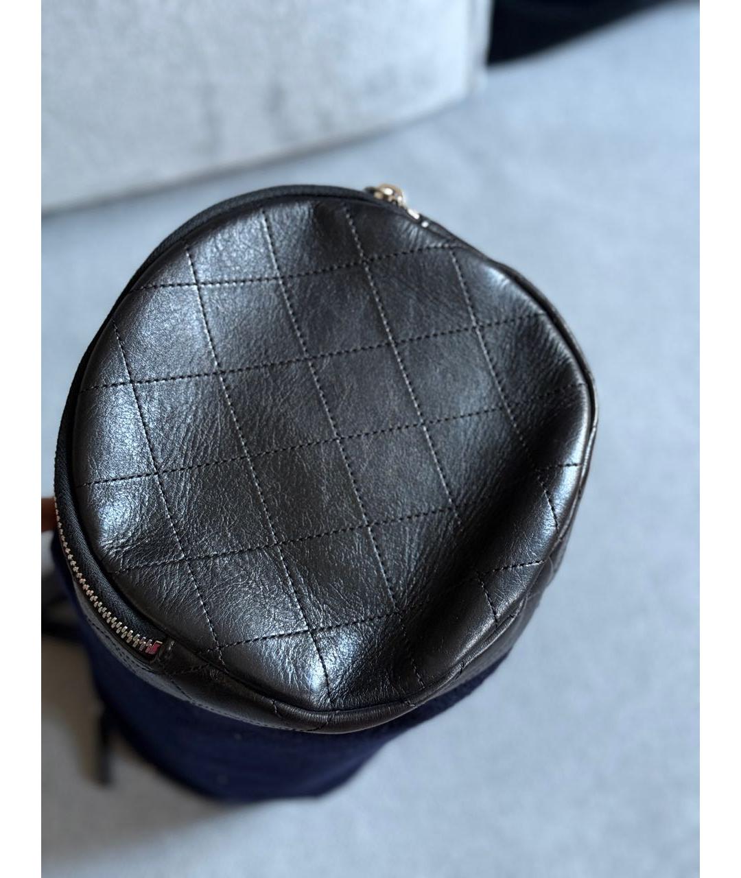 CHANEL Темно-синяя сумка через плечо, фото 4