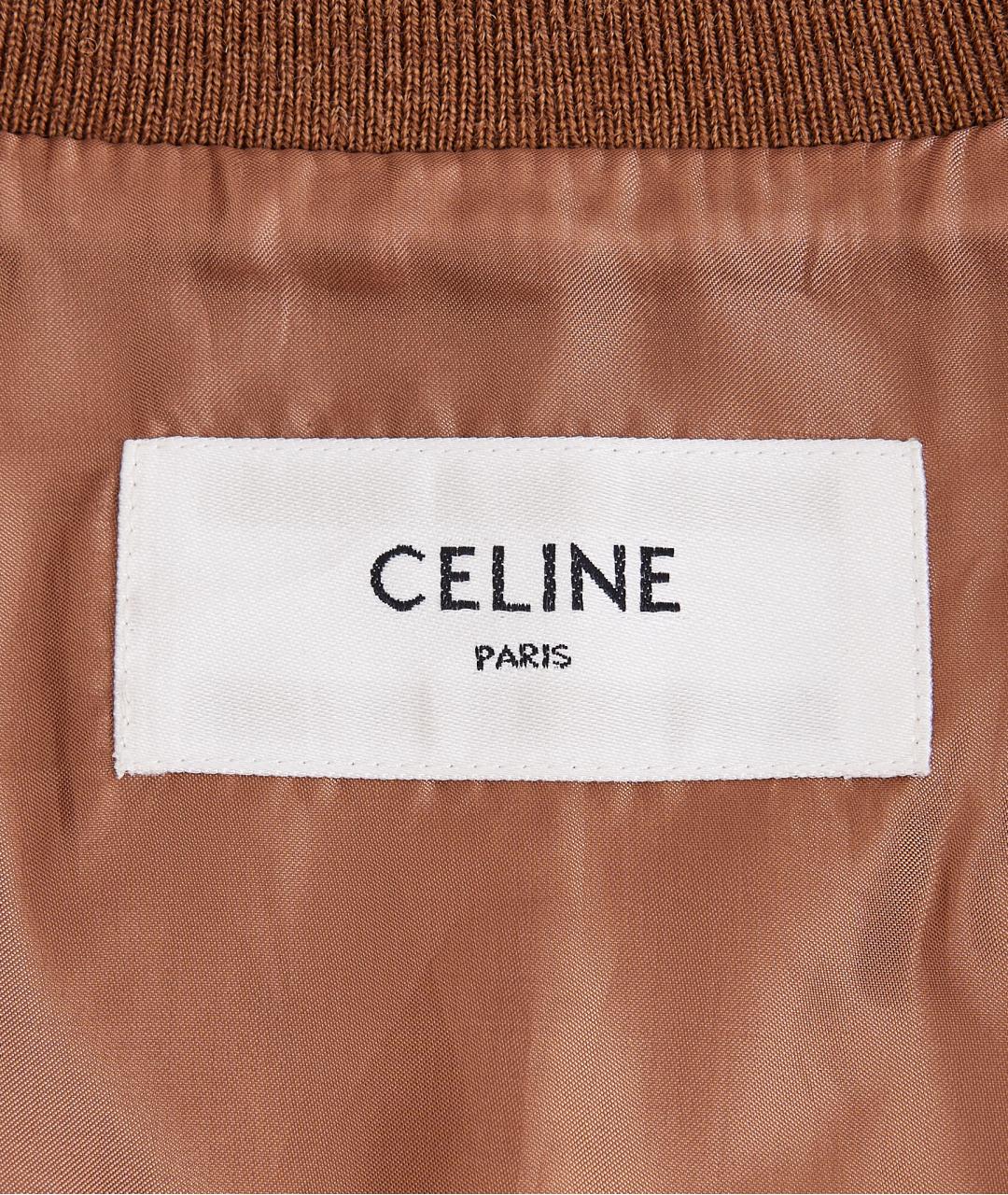 CELINE Коричневая кожаная куртка, фото 5