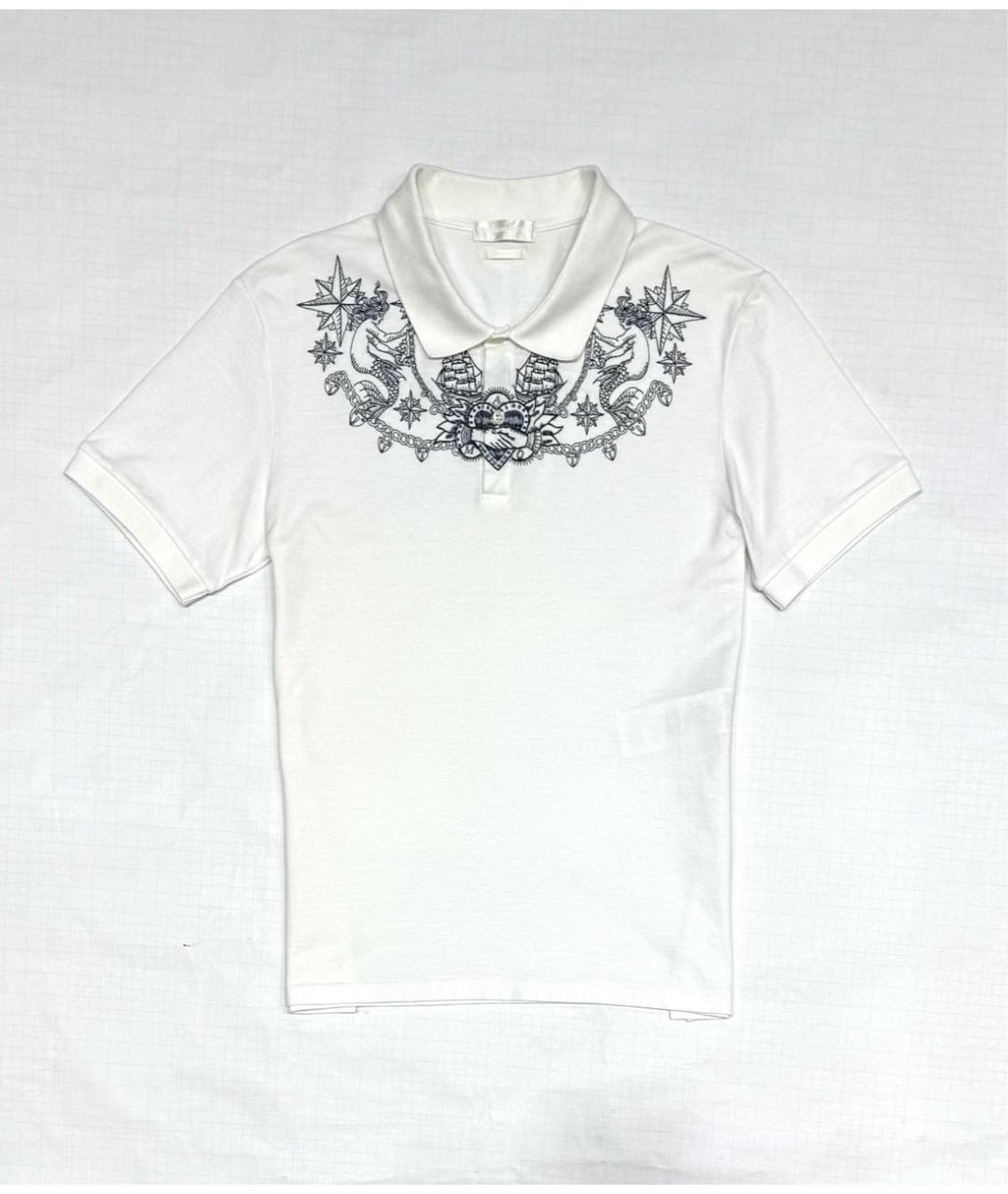 ALEXANDER MCQUEEN Белое хлопковое поло с коротким рукавом, фото 8