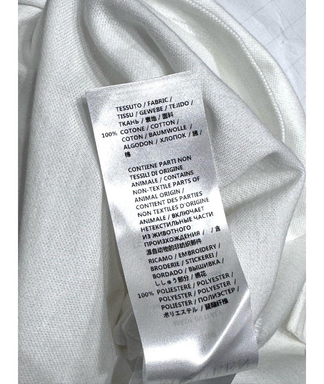 ALEXANDER MCQUEEN Белое хлопковое поло с коротким рукавом, фото 7