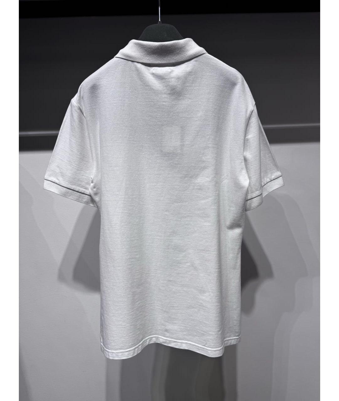 ALEXANDER MCQUEEN Белое хлопковое поло с коротким рукавом, фото 2