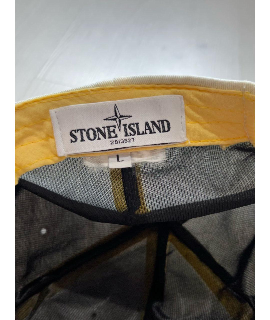 STONE ISLAND Белая хлопковая кепка, фото 6