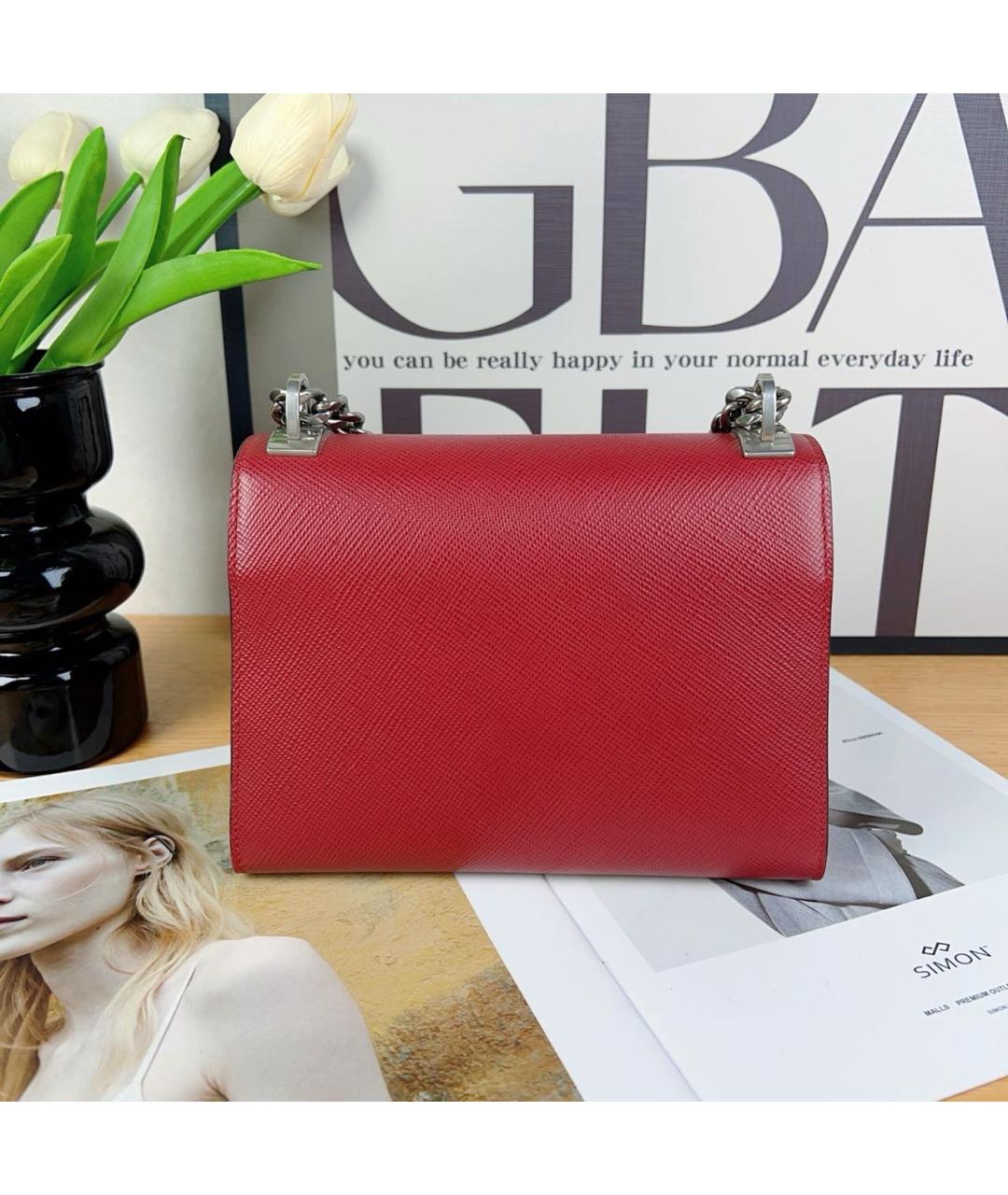 PRADA Красная кожаная сумка через плечо, фото 3