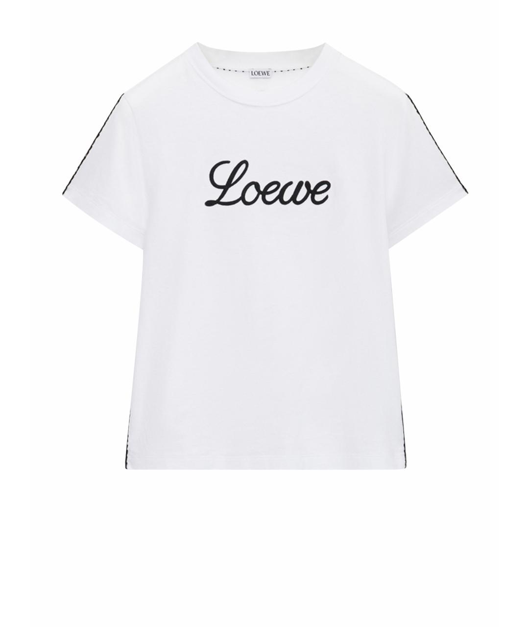 LOEWE Белая хлопковая футболка, фото 1