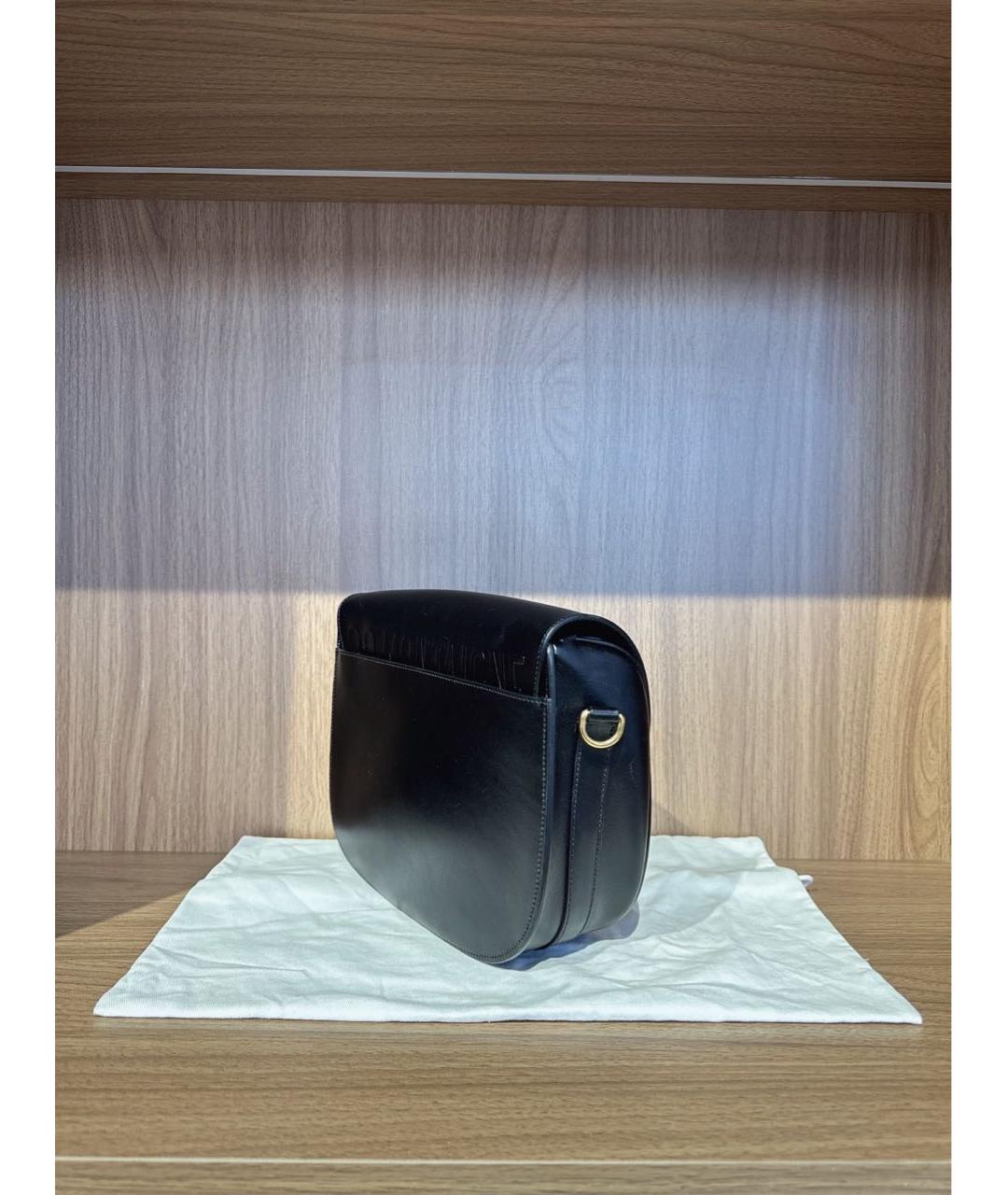 CHRISTIAN DIOR Черная кожаная сумка через плечо, фото 7