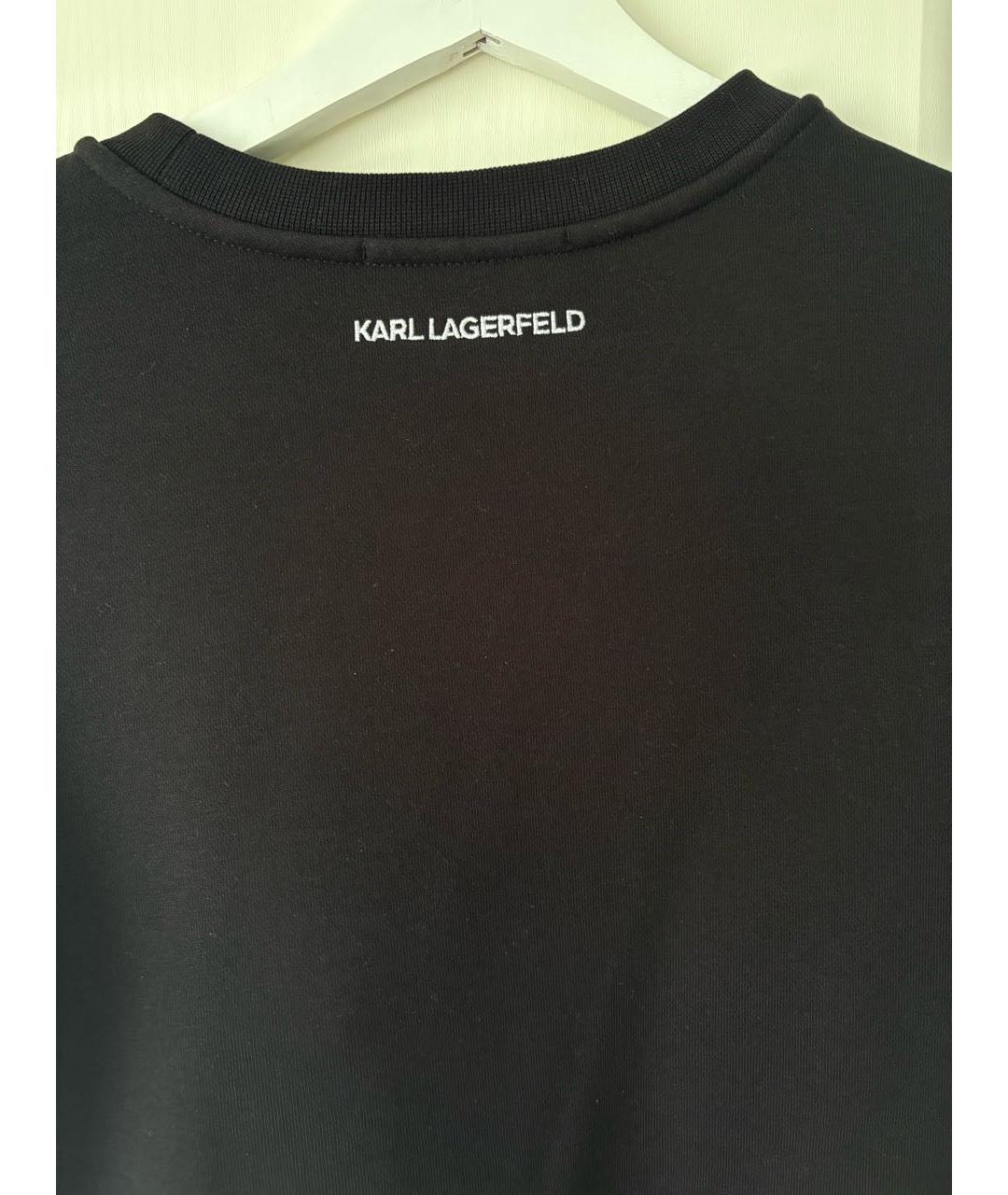 KARL LAGERFELD Черный хлопковый джемпер / свитер, фото 3