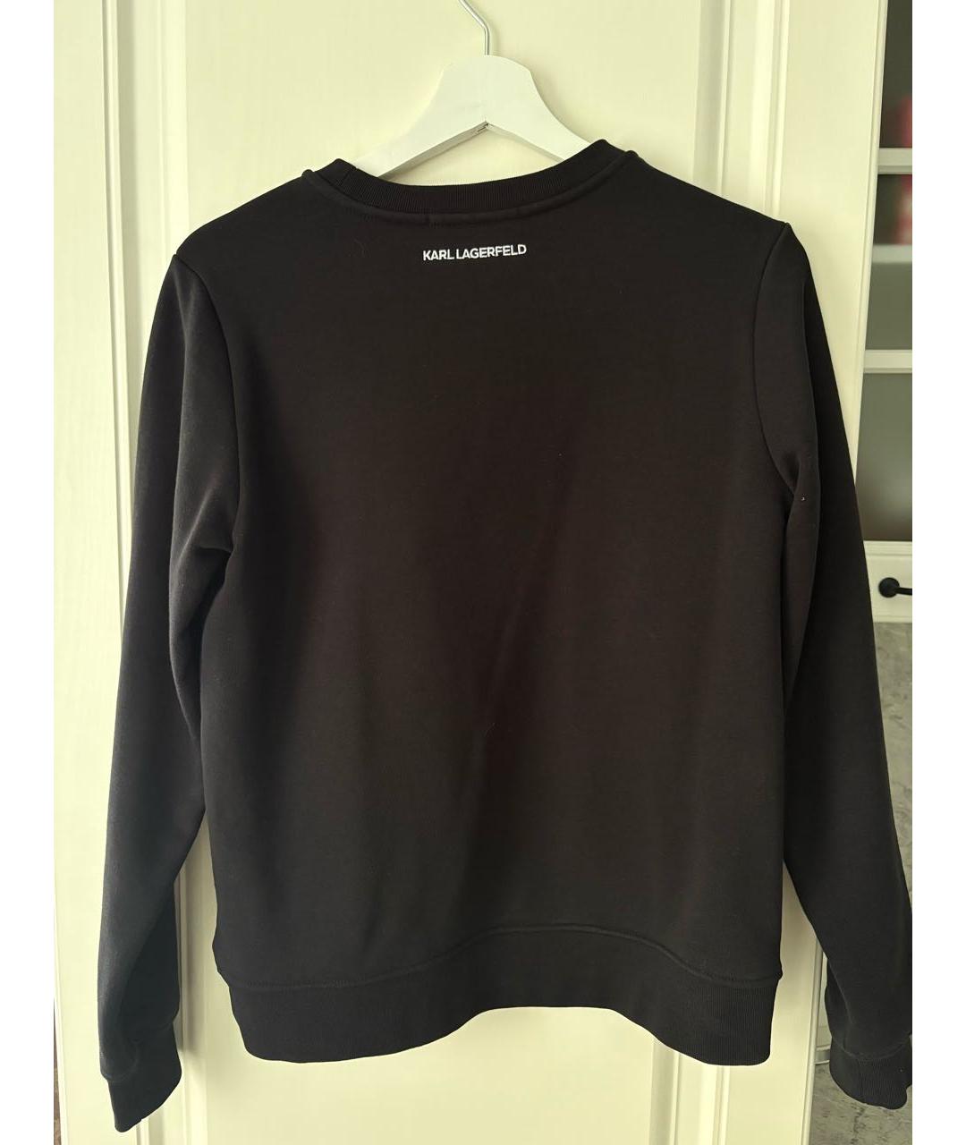 KARL LAGERFELD Черный хлопковый джемпер / свитер, фото 2