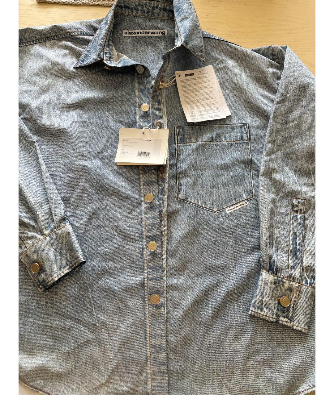 ALEXANDER WANG Голубая полиэстеровая рубашка, фото 2