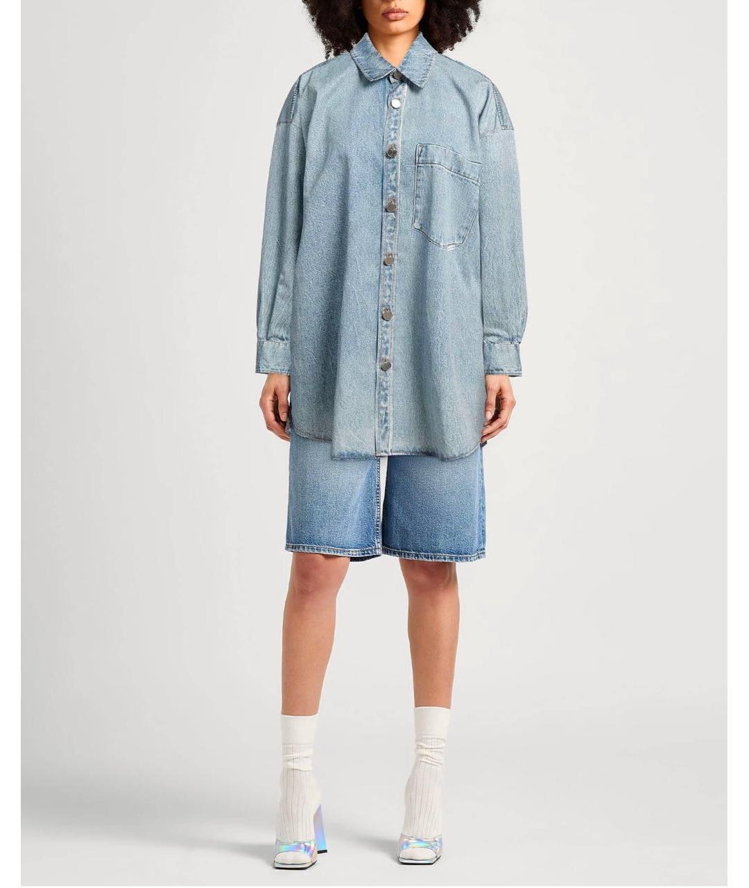 ALEXANDER WANG Голубая полиэстеровая рубашка, фото 3