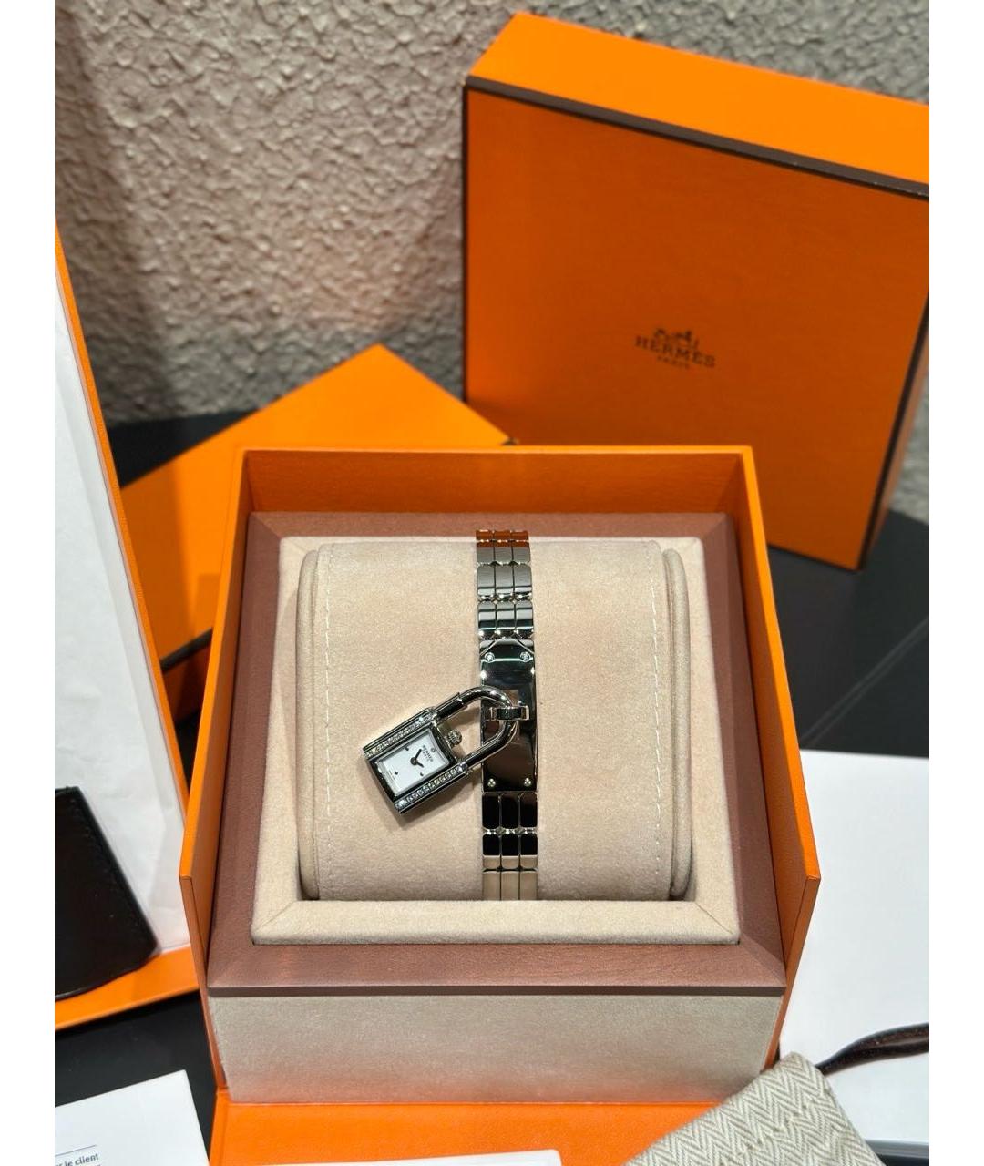 HERMES Серебряные часы из белого золота, фото 3