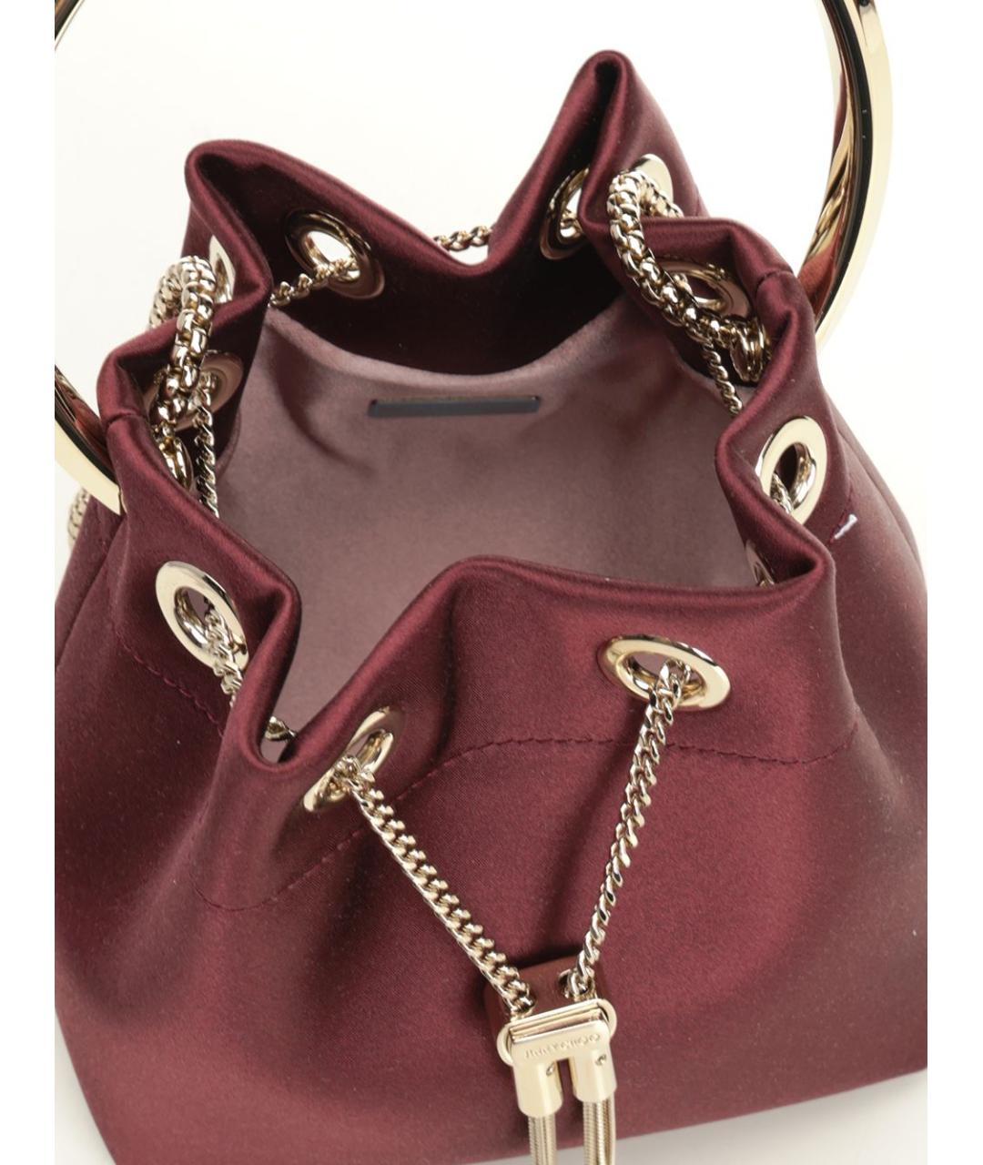 JIMMY CHOO Фиолетовая тканевая сумка с короткими ручками, фото 4