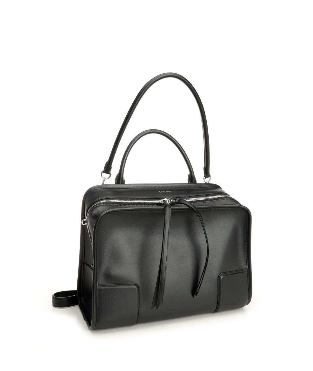 LOEWE Черная кожаная сумка тоут, фото 2