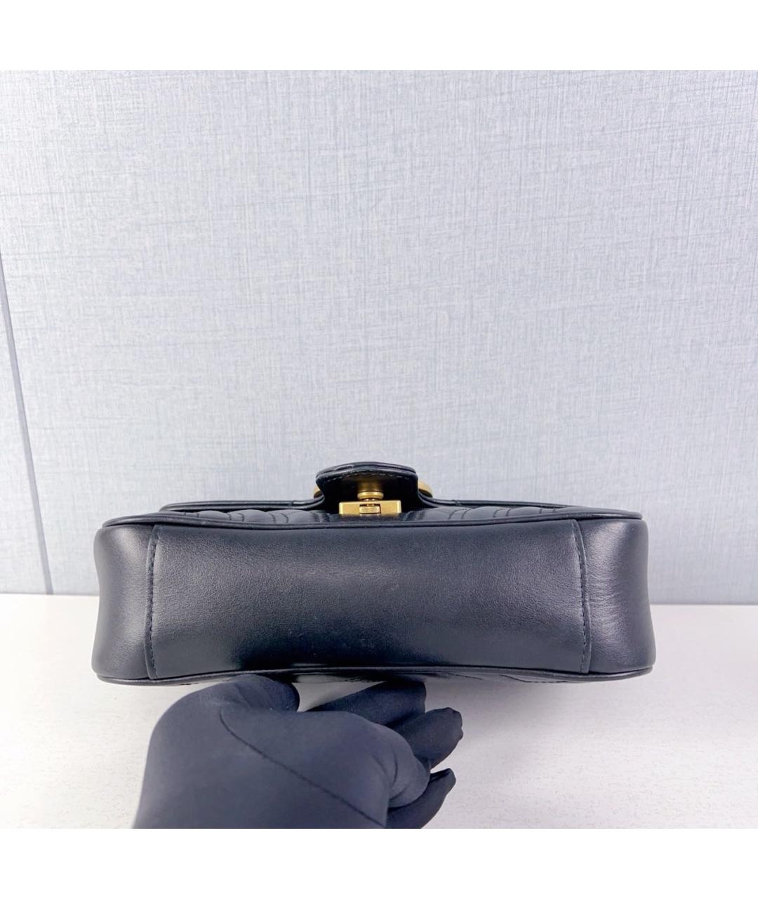 GUCCI Черная кожаная сумка через плечо, фото 4