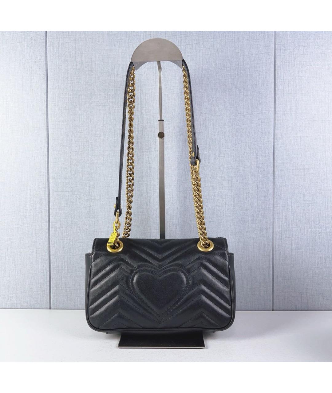 GUCCI Черная кожаная сумка через плечо, фото 3