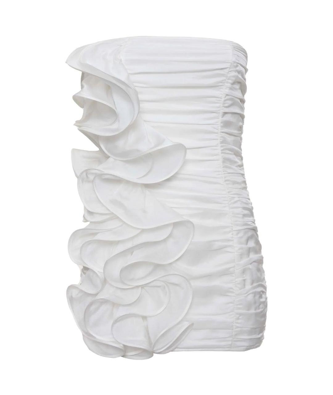 CHARO RUIZ Белое хлопковое коктейльное платье, фото 1