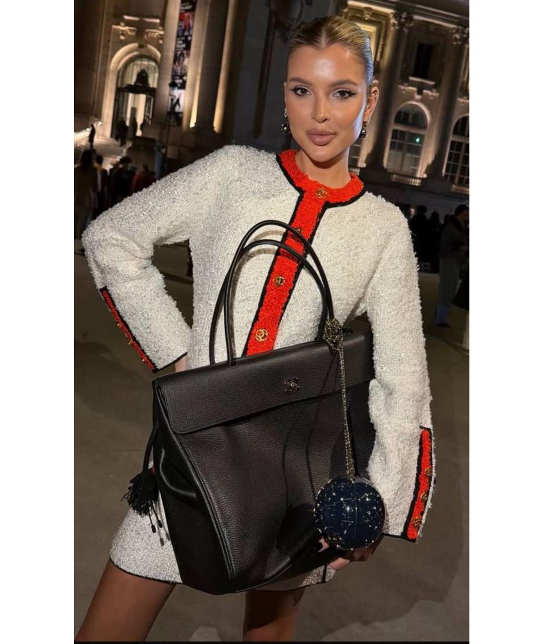 CHANEL Черная кожаная сумка через плечо, фото 5