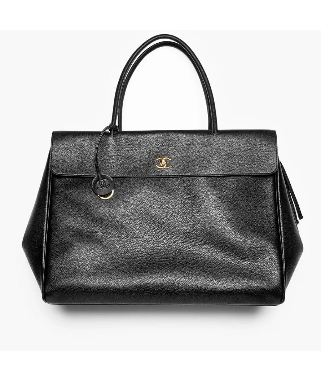 CHANEL Черная кожаная сумка через плечо, фото 6