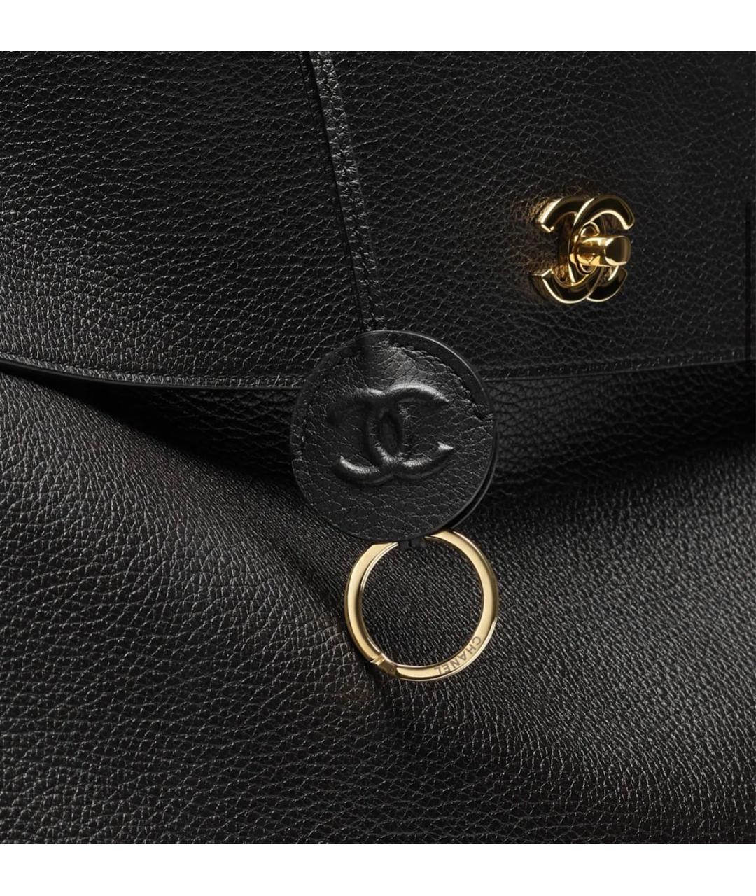 CHANEL Черная кожаная сумка через плечо, фото 4