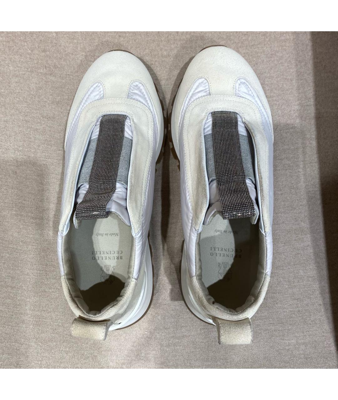 BRUNELLO CUCINELLI Бежевые замшевые кроссовки, фото 3