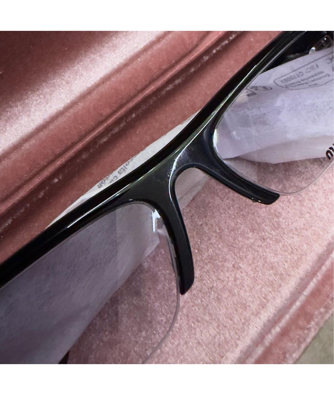 MIU MIU Черные пластиковые солнцезащитные очки, фото 7