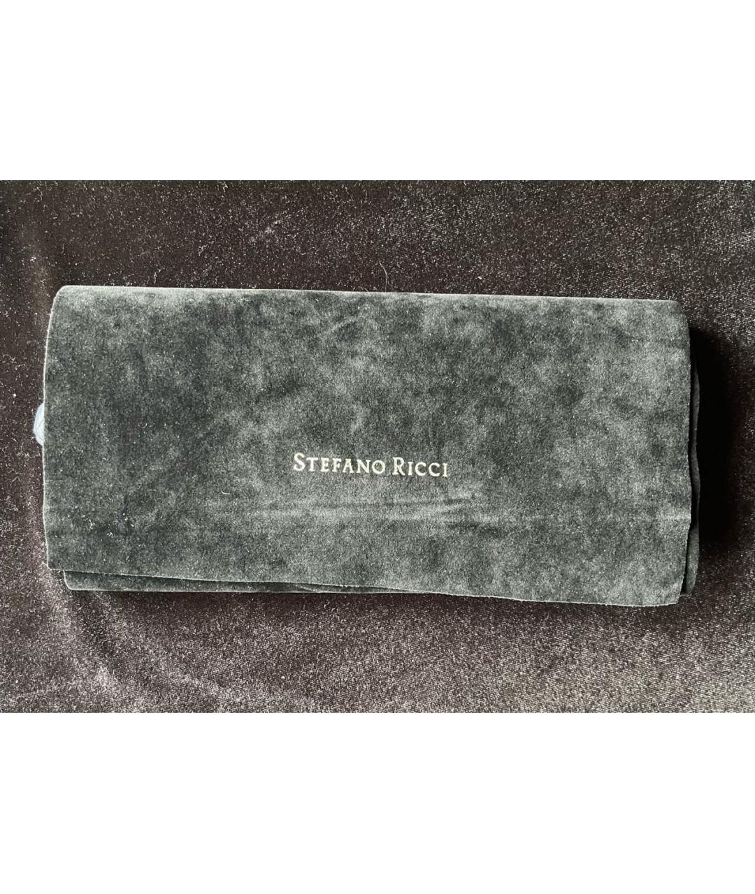 STEFANO RICCI Темно-синие кожаные перчатки, фото 2