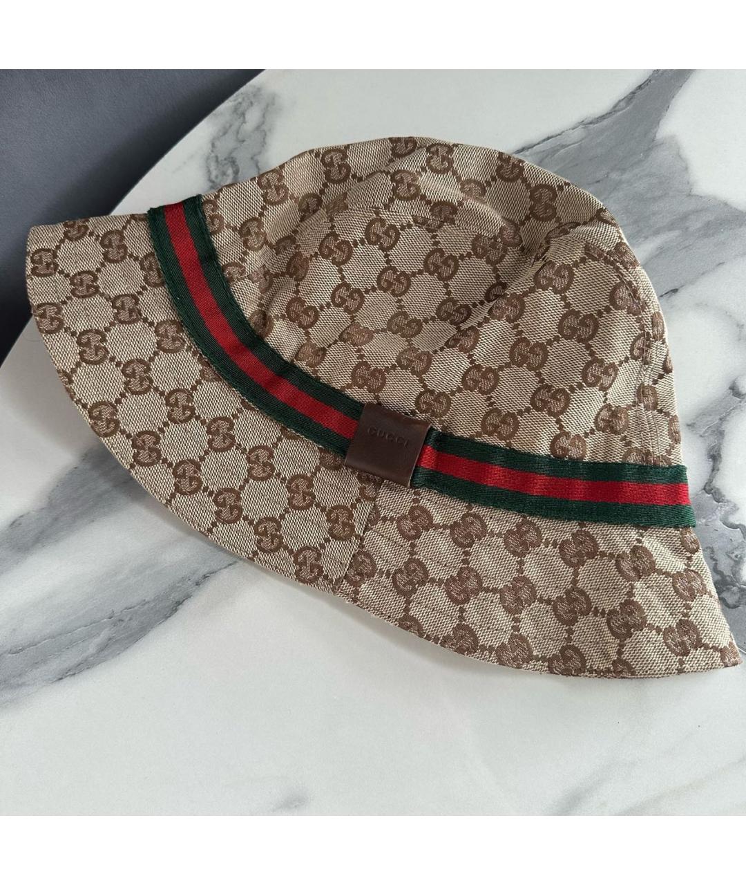 GUCCI Бежевая хлопковая панама, фото 3