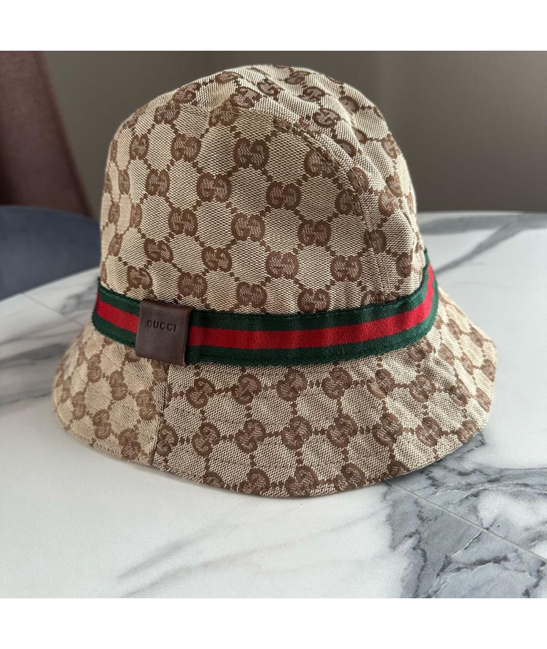 GUCCI Бежевая хлопковая панама, фото 2