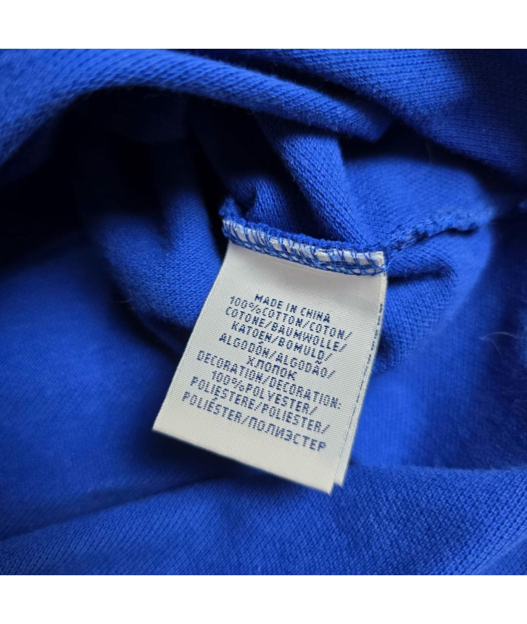 POLO RALPH LAUREN Синее хлопковое поло с коротким рукавом, фото 5