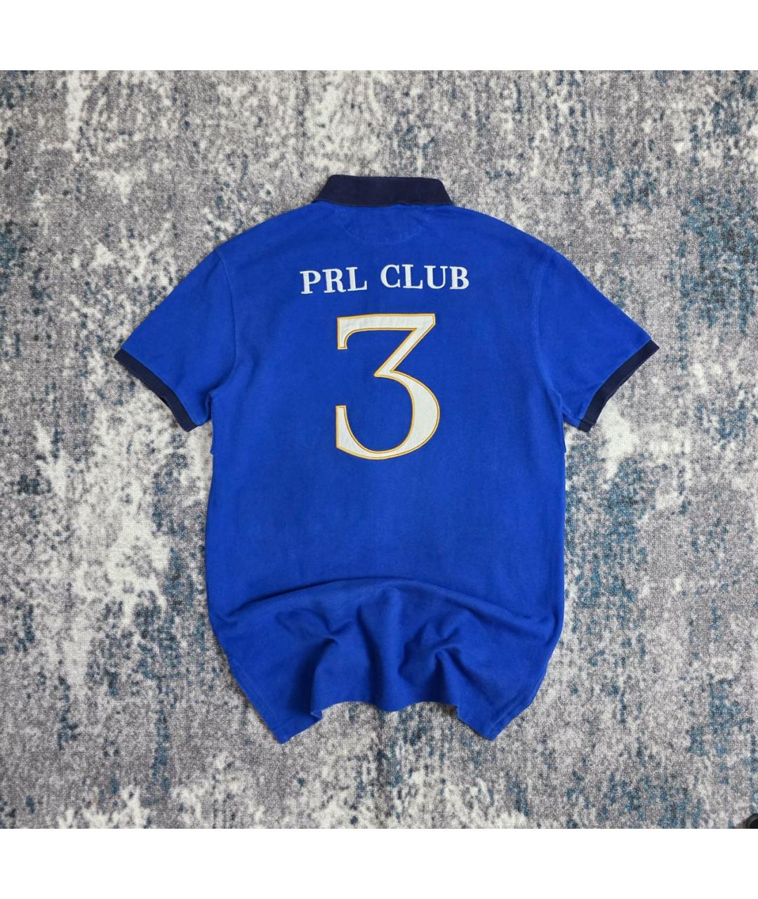 POLO RALPH LAUREN Синее хлопковое поло с коротким рукавом, фото 2