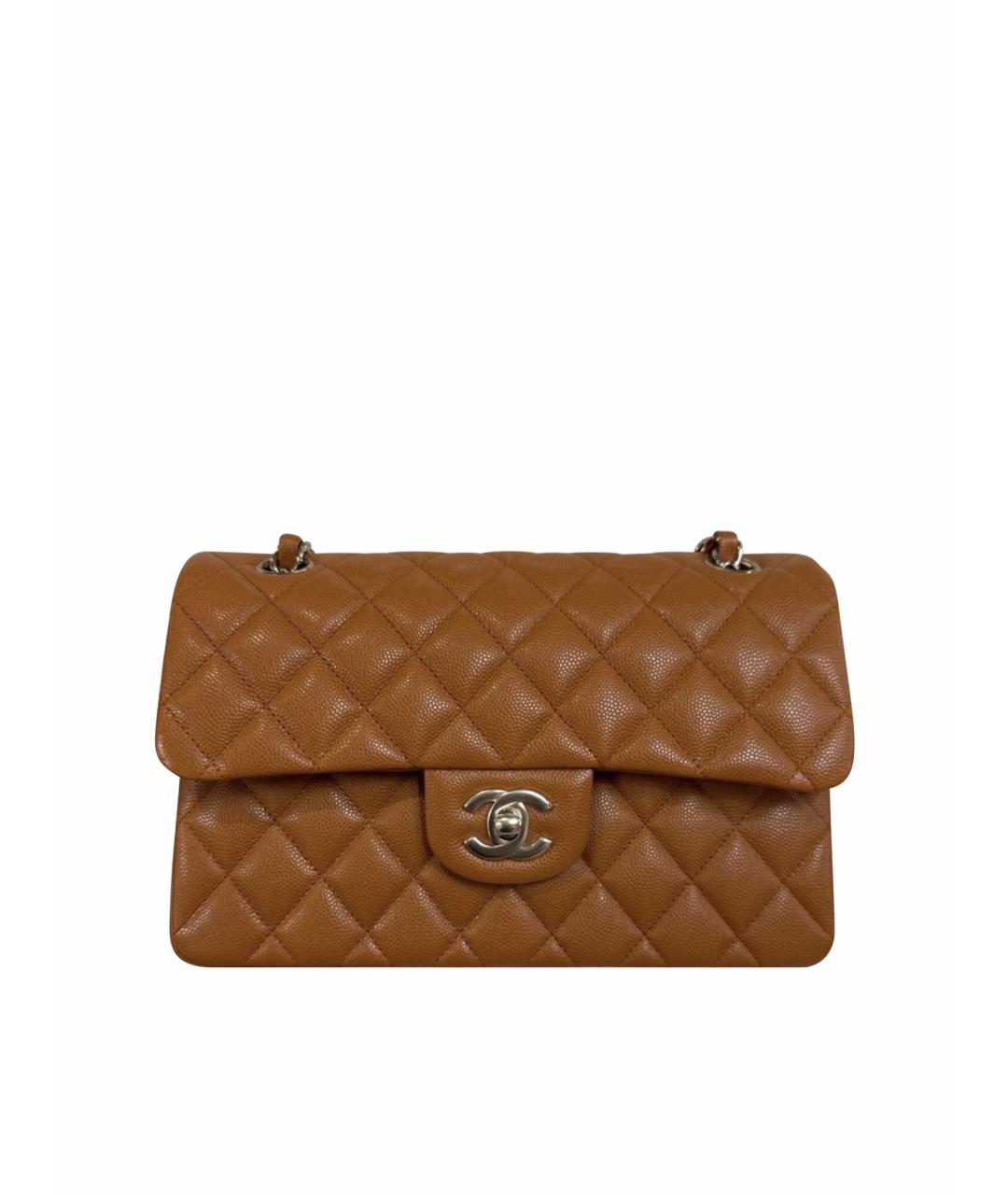 CHANEL Коричневая кожаная сумка через плечо, фото 1