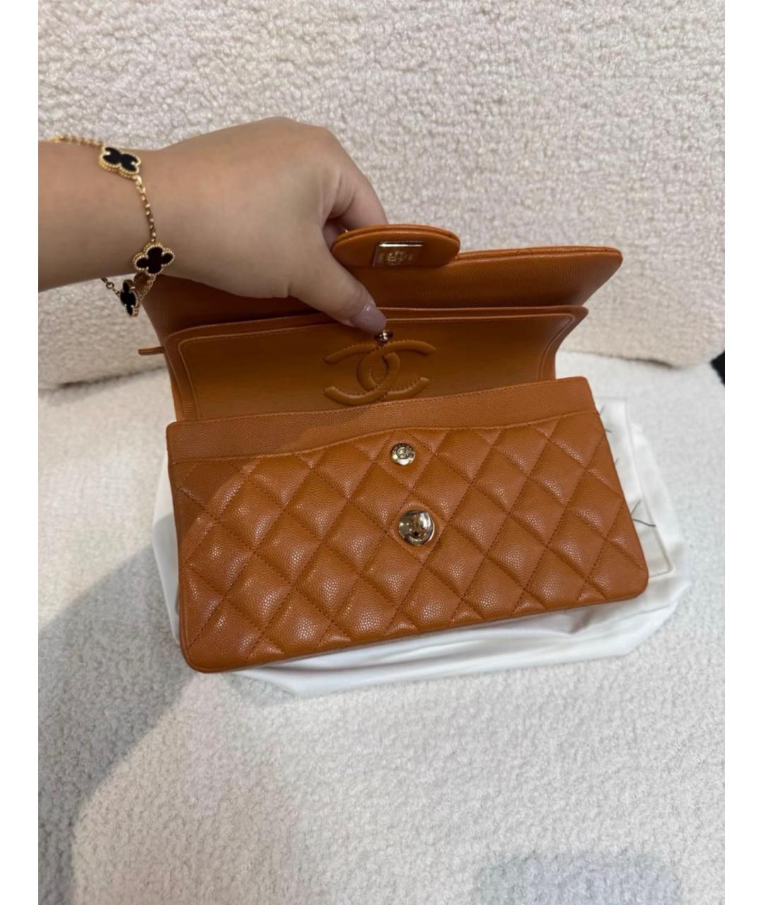 CHANEL Коричневая кожаная сумка через плечо, фото 7