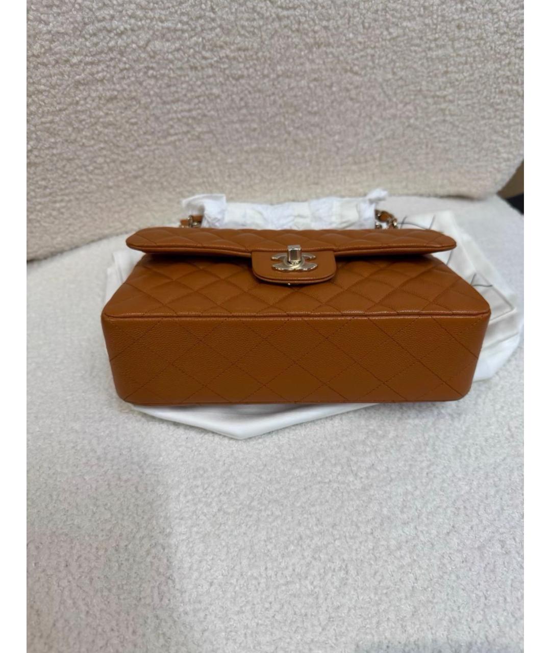 CHANEL Коричневая кожаная сумка через плечо, фото 4