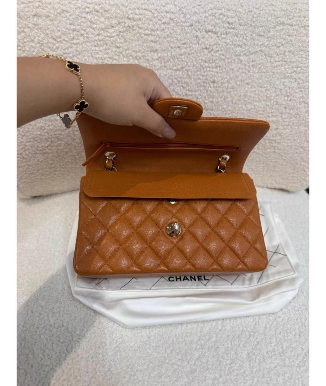 CHANEL Коричневая кожаная сумка через плечо, фото 5