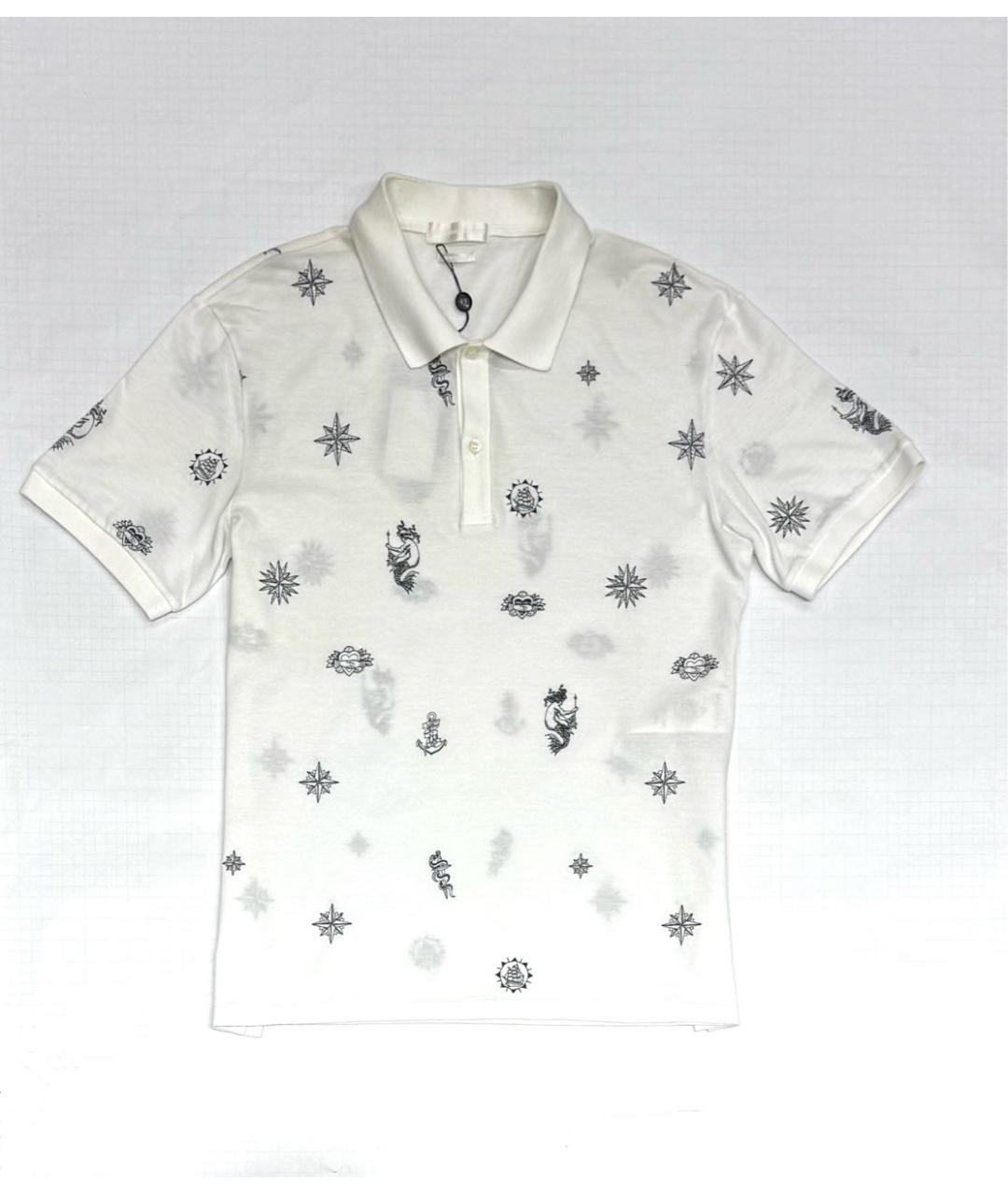 ALEXANDER MCQUEEN Белое хлопковое поло с коротким рукавом, фото 2