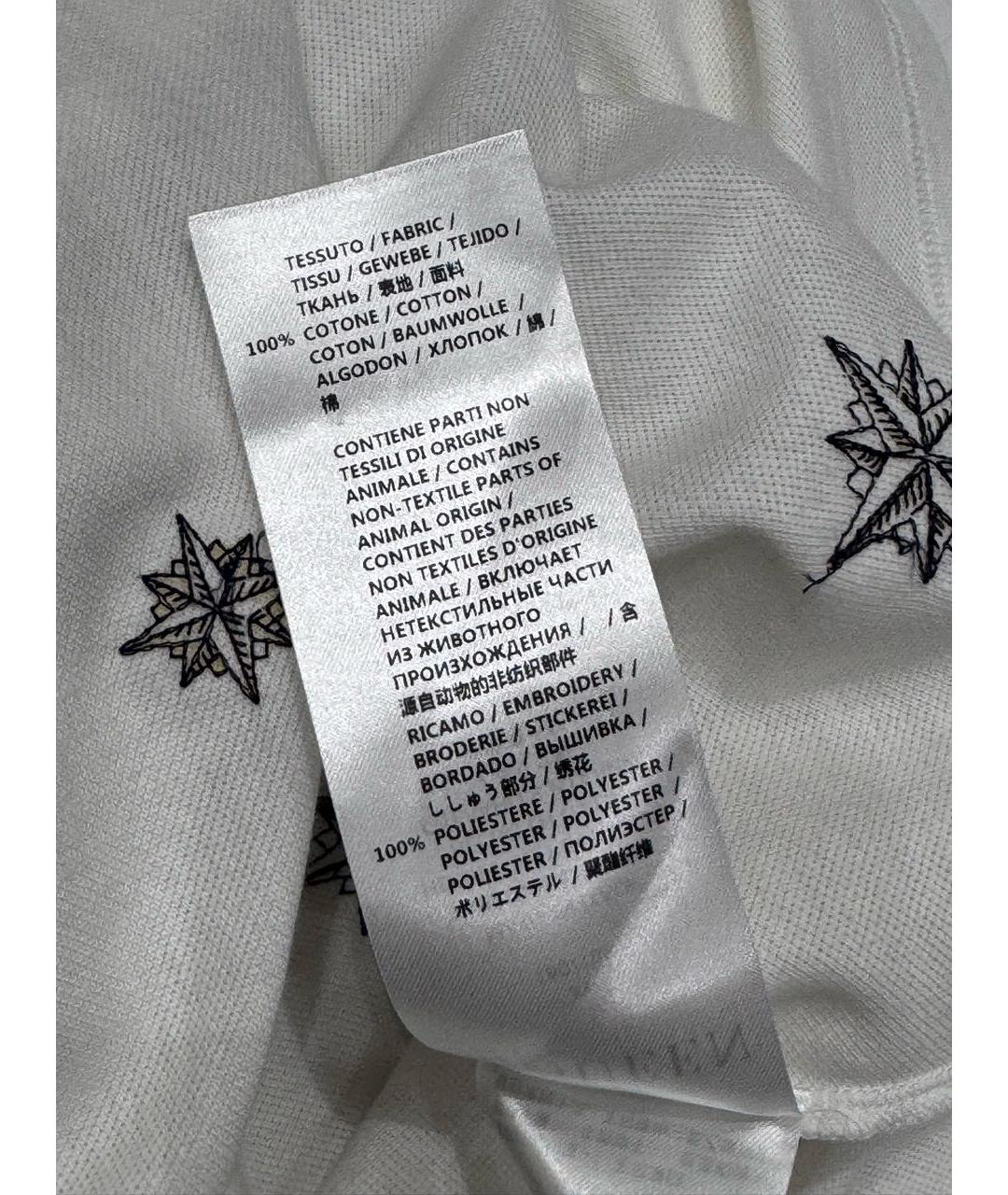 ALEXANDER MCQUEEN Белое хлопковое поло с коротким рукавом, фото 6